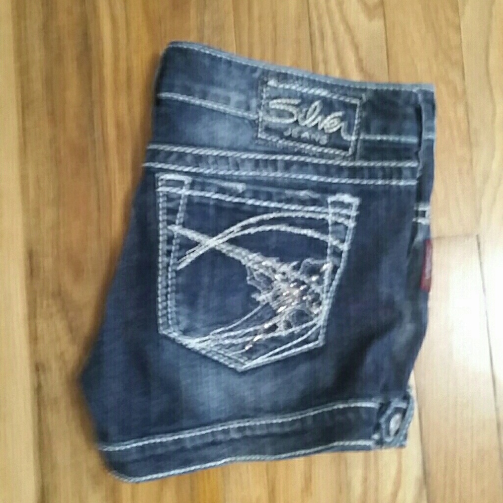 'Silver'  denim shorts
